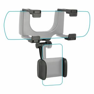 MOBILIS Smartphone, Car, Mobile Phone SmartPhone Holder - Horizontal/Vertical - Black - Adjustable, Adjustable Height, 360