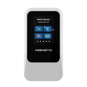 Keenetic Roamer 5G (KN-5210) 5G Mobile Hotspot with Wi-Fi 6. Device type: Cellular network modem, Product colour: Black, G