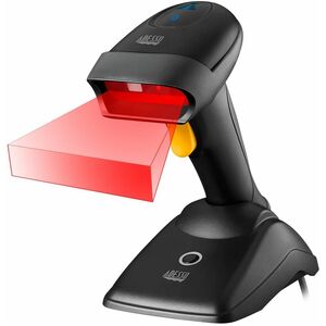 Adesso NuScan 2500 Retail, Warehouse Handheld Barcode Scanner - Cable/Wireless Connectivity - Black - USB Cable Included -