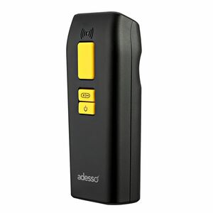 Adesso NuScan 3500 Rugged Industrial, Retail, Warehouse Handheld Barcode Scanner - Cable/Wireless Connectivity - Black - N