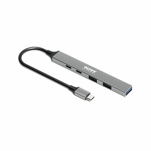 Port Connect USB Hub - USB Type C - 640 MB/s - Desktop, Mouse, Keyboard, Hard Drive, Flash Drive, Notebook - 5 Total USB P