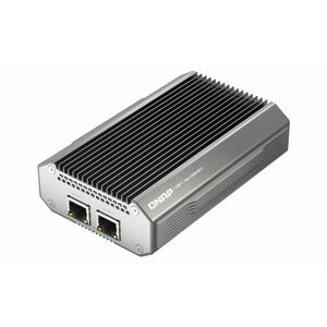 QNAP QNA-UC10G2T 10Gigabit Ethernet Adapter for Mac, Computer - 10GBase-T - Portable - Silver - USB Type C - 10 Gbit/s Dat