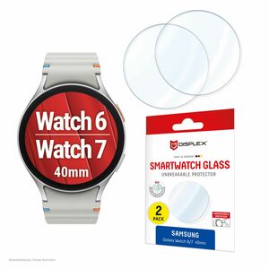 Displex 9H Hybridglas Displayschutz für Samsung - Transparent - 2 / Pack - für Super AMOLED Smartwatch - Bruchsicher, Vers