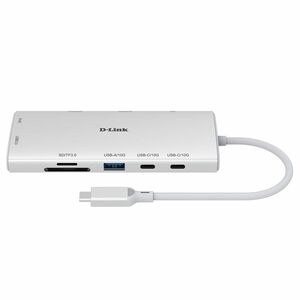 D-Link DUP-A01 USB-Typ C Docking Station für Notebook, Bildschirm - Ladefunktion - Speicherkartenleser - SD, microSD - 2 U
