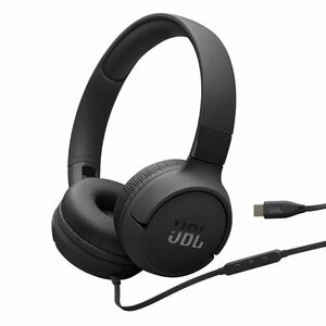JBL Tune 520C Wired On-ear, Over-the-head Stereo Headset - Black - Binaural - Ear-cup - 32 Ohm - 10 Hz to 40 kHz - 20 cm C