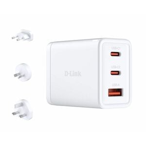D-Link DCP-651 65 W AC Adapter - Universal Adapter - 1 USB - 2 USB Type-C - For Notebook, Phone, Tablet - United States, U