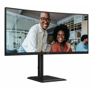 AOC CU34E4CV 34" Class UW-QHD Curved Screen LED Monitor - 21:9 - Black - 86.4 cm (34") Viewable - Vertical Alignment (VA) 