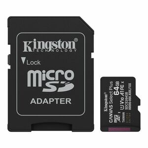 Carte microSDXC Kingston Canvas Select Plus - 64 Go - Classe 10/UHS-I (U1) - V10 - 1 Unité - 100 Mo/s en Lecture