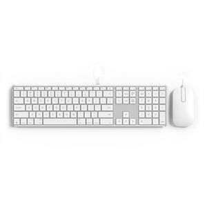 ZAGG Tastatur & Maus - Tastatur, Kabel USB-Typ C, Weiß - Maus, Kabel, USB-Typ C, Weiß - kompatibel mit Notebook, iPad, Des
