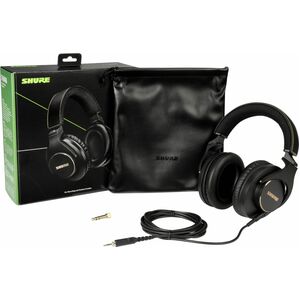 Shure SRH840A 有线 头戴式 双声道 立体声 耳机 - 头戴护耳式 - 44 欧姆 - 3 m 线缆 - 镀金 连接器 - 降噪 - 迷你手机（3.5毫米）