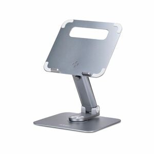StarTech.com Telescopic Laptop Stand, 360 Swivel Base, Rotating Computer Riser for Desk, Adjustable Height/Tilt, Max 11lb/