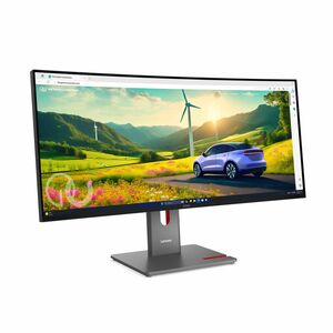 Lenovo ThinkVision P34WD-40 34 Zoll Klasse UWQHD Gekrümmter Bildschirm LED-Monitor - 21:9 Format - Schwarz - 86,4 cm (34 Z