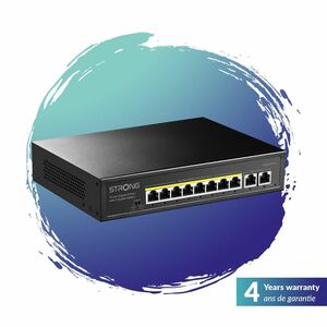 Strong Switch POE uplink -  100 watt di alimentazione PoE - 8*porte Gigabit POE+ - 2*Porta di collegamento Gigabit -