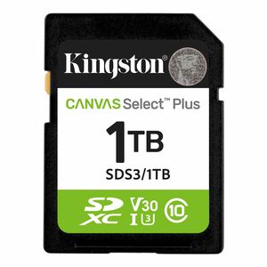 Kingston Canvas Select Plus 1 TB Class 10/UHS-I (U3) V10 SDXC - 1 - 150 MB/s Read