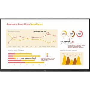 LG 86" Multi Touch TR3BQ CreateBoard Core - 86" - 16:9 Aspect Ratio - 3840 x 2160 - Direct LED - 350 Nit - 1,200:1 Contras