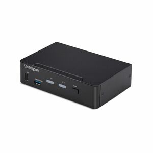 StarTech.com KVM Switchbox - TAA Compliant - 2 Computer(s) - 4K - 3840 x 2160 - 8 x USB - USB 2.0 - 3 x DisplayPort