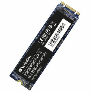 Unità stato solido Verbatim Vi560 - M.2 2280 Interno - 256 GB - SATA (SATA/600) - 110 TB TBW - 560 MB/s Velocità massima t
