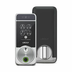 Lockly Visage Zeno Series Facial Recognition Deadbolt (Satin Nickel) - Built-In Wi-Fi - Keyless Entry - Facial Recognition