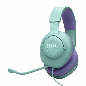 JBL Quantum 100M2 Wired On-ear, Over-the-head, Over-the-ear Stereo Gaming Headset - Cyan - Binaural - Ear-cup - 32 Ohm - 2