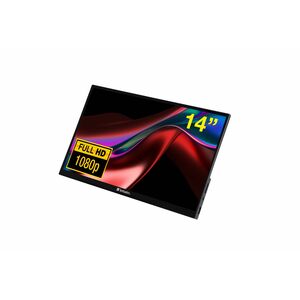 Monitor LCD Touchscreen Verbatim PMT-14 - 355,6 mm (14") Classe - 16:9 - 6 ms - 35,6 cm (14") Viewable - Capacità - 10 Poi
