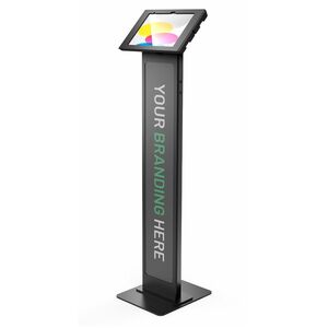 iPad 10th-11th (A16) Gen, Apex Enclosure Brandable Floor Stand Black - iPad 10th-11th (A16) Gen, Apex Enclosure Brandable 