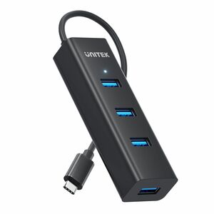 USB 5GBPS CM TO 4 PORT HUB 30CM+TYPE C,  UNITEK HOOK COLOR BOX