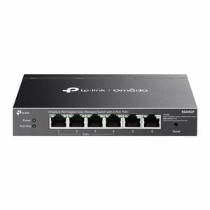 Omada ES206GP 6 Ports Manageable Ethernet Switch - Gigabit Ethernet - 10/100/1000Base-T - Black - 2 Layer Supported - 65 W