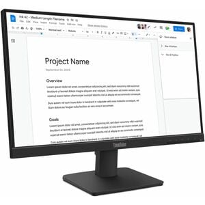 Lenovo ThinkVision S22-4e 22" Class Full HD LED Monitor - 16:9 - Raven Black - 21.5" Viewable - In-plane Switching (IPS) T