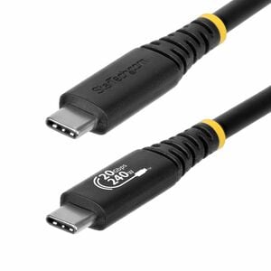 StarTech.com 2m (6.6ft) USB4 Cable, 20Gbps, USB-IF Certified USB-C Cable, 240W PD EPR, 4K 120Hz DP 1.4, TPE Jacket, Black 
