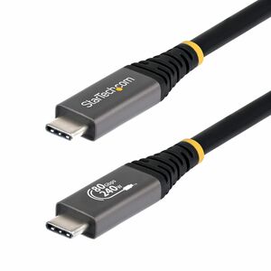 StarTech.com 1m (3.3ft) USB4 Cable, 80Gbps, USB-IF Certified USB-C Cable, 240W, 8K 120Hz/4K 240Hz DP2.1, Thunderbolt 4 Com