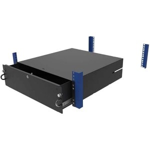 Rack Solutions 3U Rack-mountable Rack Drawer for Server - Black Textured Powder Coat - TAA Compliant - Steel - 45.36 kg Ma