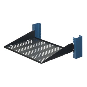 2U 2Post Vented Cantilever Shelf 13in Depth - Flanged Up