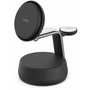 Belkin UltraCharge Pro Induktionsladegerät - Schwarz - für iPhone, Smartwatch, AirPod, Smartphone, Qi2-fähiges Gerät - Ein
