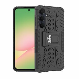 Strike Rugged Case for Samsung Galaxy A56 (Black) - For Samsung Galaxy A56 Smartphone - Hybrid Design , Rubberised - Black