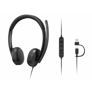 Cuffie Lenovo Cavo Over-the-head Stereo - Nero - Microsoft Teams Certification - Binaural - Supra-aural - 32 Ohm - 20 Hz a