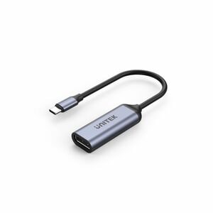 Unitek A/V Adapter - 1 - 1x Displayport 1.4 Digital Audio/Video - Female - 1x USB Type C - Male - 7680 x 4320 Supported - 
