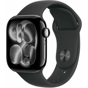 Watch Series 11 GPS 42mm Jet Black Aluminium Case with Black Sport Band - M/L
