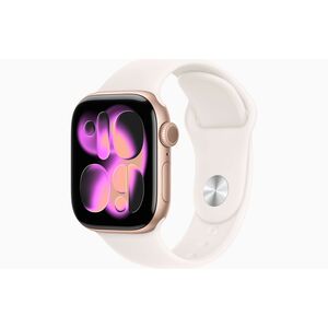 Watch Series 11 GPS 42mm Rose Gold Aluminium Case with Light Blush Sport Band - S/M