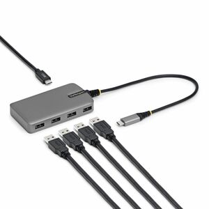 StarTech.com USB Hub - USB 3.2 (Gen 1) Type C - 640 MB/s - Desktop, Notebook, Flash Drive - Portable - Space Gray - UASP S
