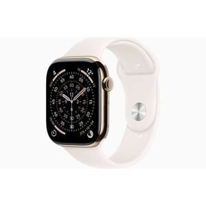 Apple Watch Series 11 Smart Watch - 42 mm Case Height - 36 mm Case Width - Gold Case Color - Light Blush Band Color - Tita