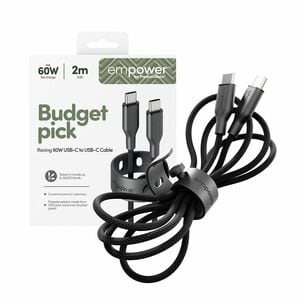 PanzerGlass empower 2 m USB-C Data Transfer Cable - Cable for MacBook, iPhone - First End: 1 x USB 2.0 Type C - Male - Sec