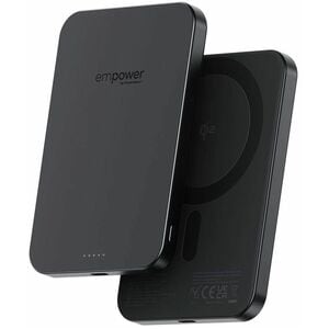PanzerGlass empower Power Bank - Space Black - For iPhone - 5000 mAh - 20 W - USB Type-C Connector - 1 x USB - Compact, Qi