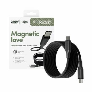 PanzerGlass empower 1.50 m USB-C Data Transfer Cable - Cable for MacBook, iPhone - First End: 1 x USB 2.0 Type-C - Male - 