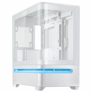 ASUS Prime AP202 MicroATX Case with Tempered Glass (White)