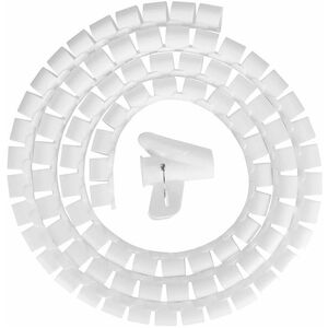 SPIRAL CABLE WRAP 15 MM. MULTIPLE CABLES WHITE