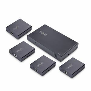 StarTech.com HDMI Extender - Black - 6 x Network (RJ-45) - 4 x HDMI - 70 m Operating Distance