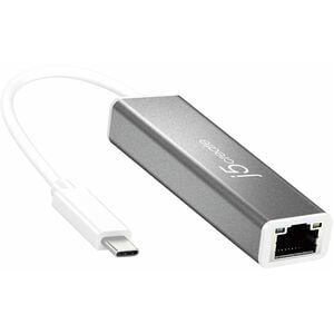 j5create JCE133G Gigabit Ethernet Adapter for MacBook, Ultrabook - 10/100/1000Base-T - Portable - USB 3.1 (Gen 1) Type C -