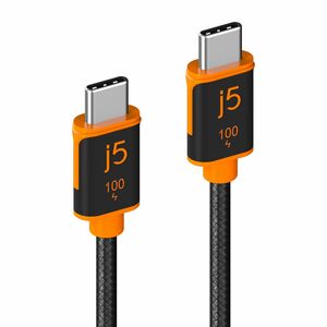 j5create JUCX25L18-N 1,80 m USB-C Cabo de transferência de dados - 1 / Pack - Cable for Tablet, Smartphone, Notebook, Comp