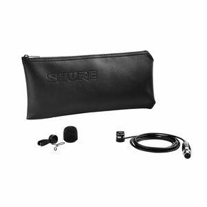 Shure WL185M Wired Microphone for Wireless Transmitter, Transportation - Black - Cardioid - Lavalier
