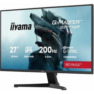 iiyama G-MASTER Red Eagle G2771QS-B1 27" Class WQHD Gaming LCD Monitor - 16:9 - Matte Black - 68.6 cm (27") Viewable - Fas